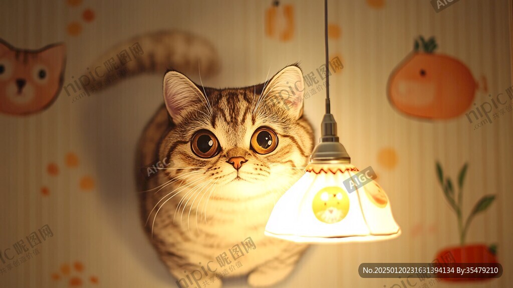 萌猫台灯