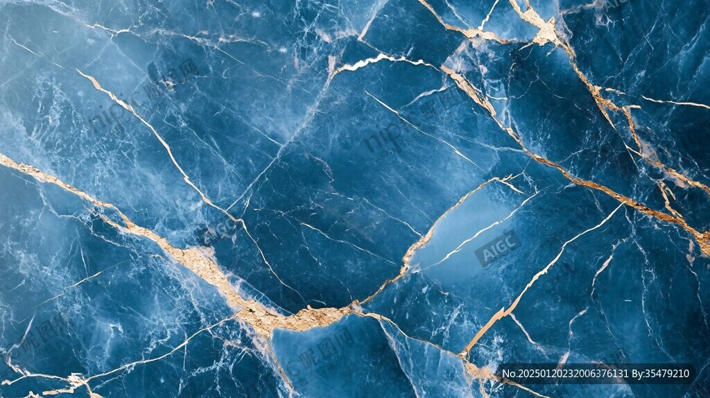 高清蓝色大理石纹理