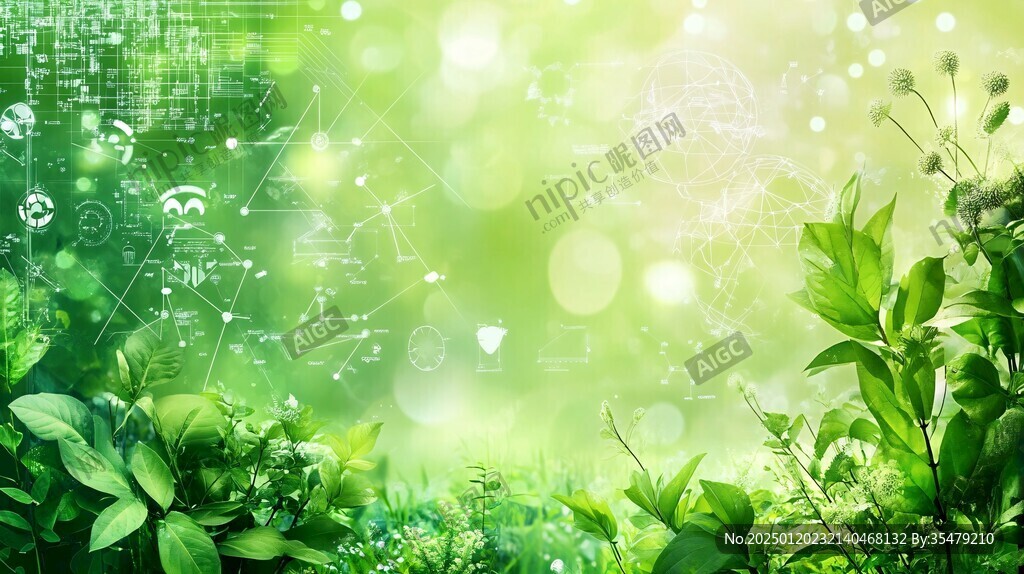 清爽绿色植物背景