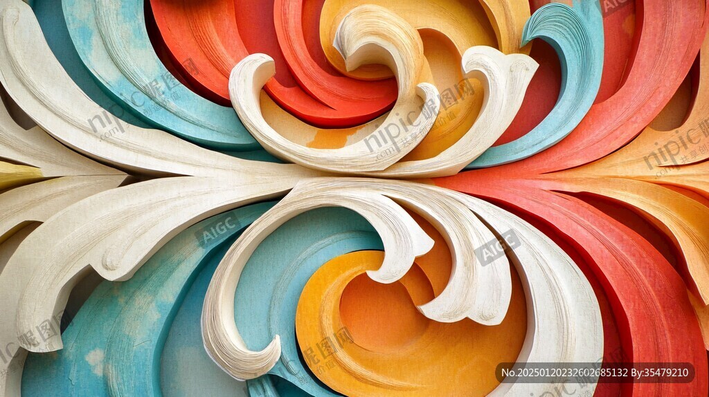 3d印花旋涡背景