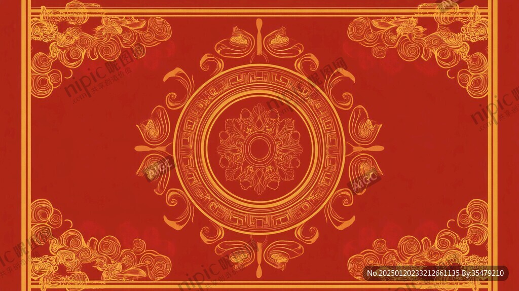 红金色欧式背景