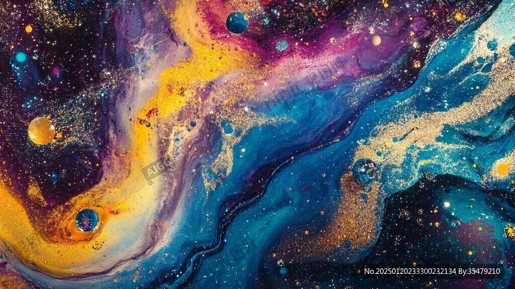 海洋流体画宇宙