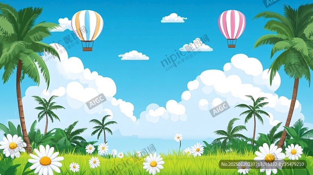 卡通夏天背景