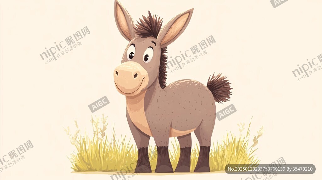 小毛驴插画