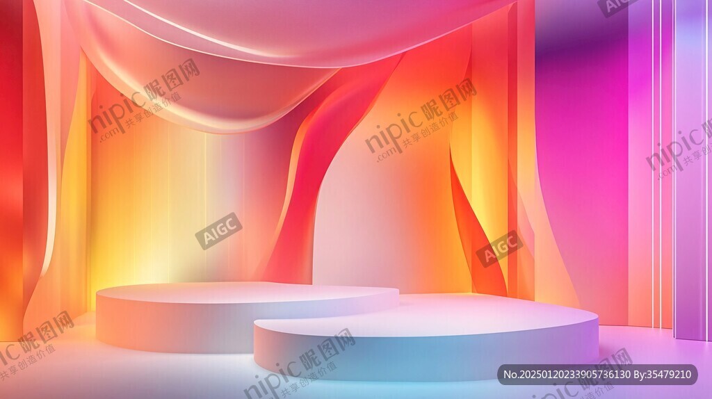 炫彩渐变展台背景