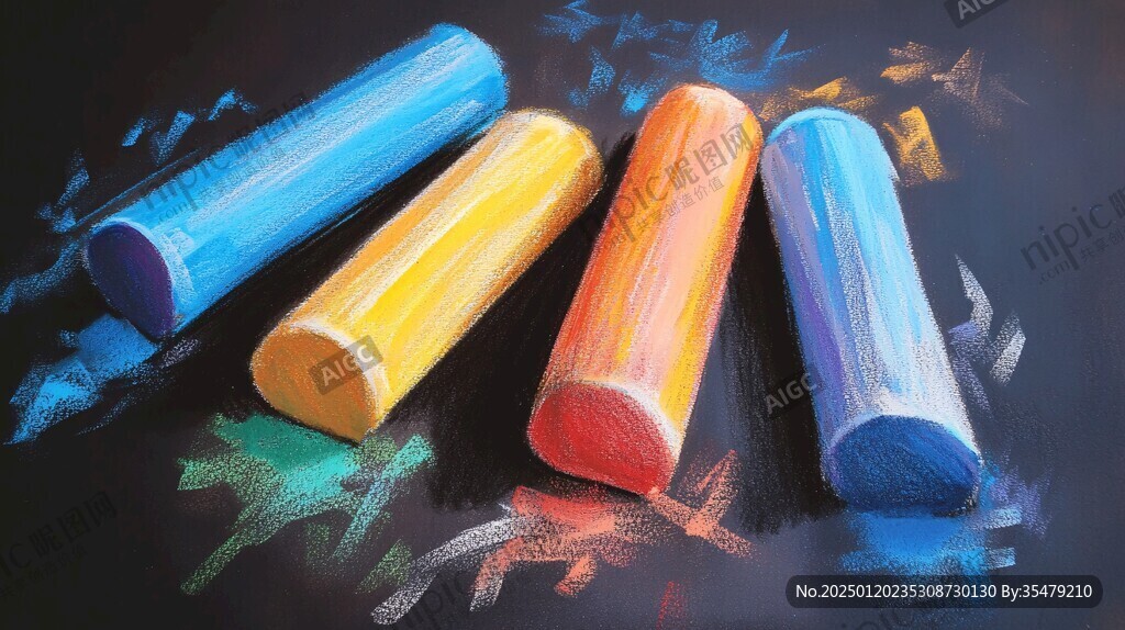 彩色粉笔画
