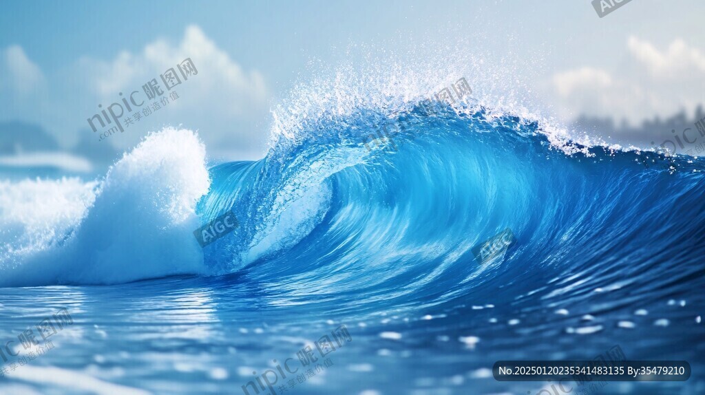 浪花高清背景
