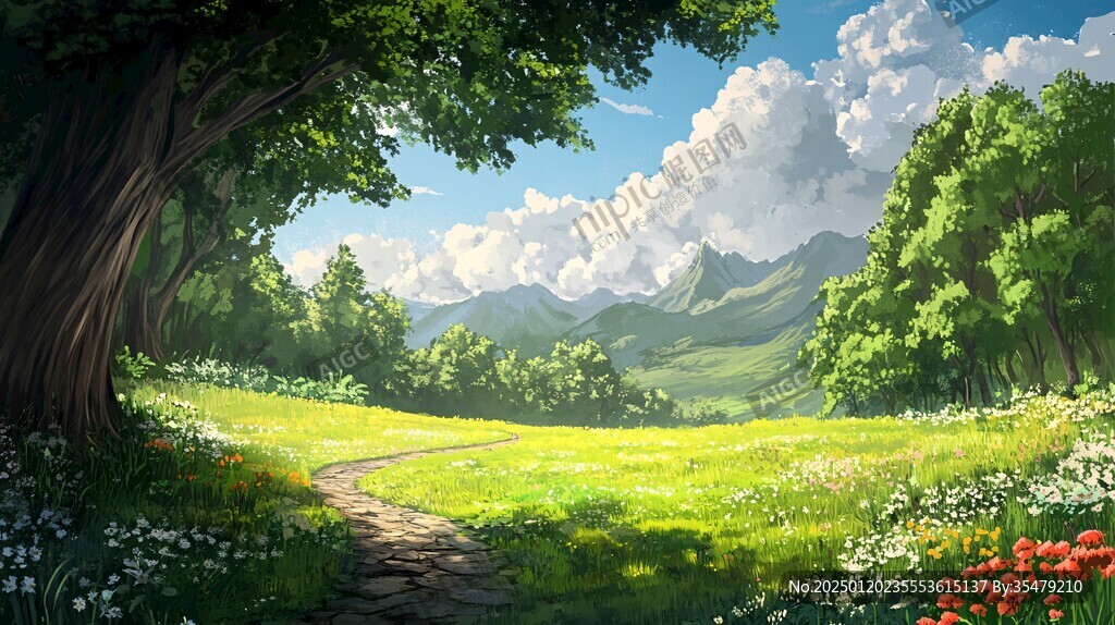 宽屏风景画