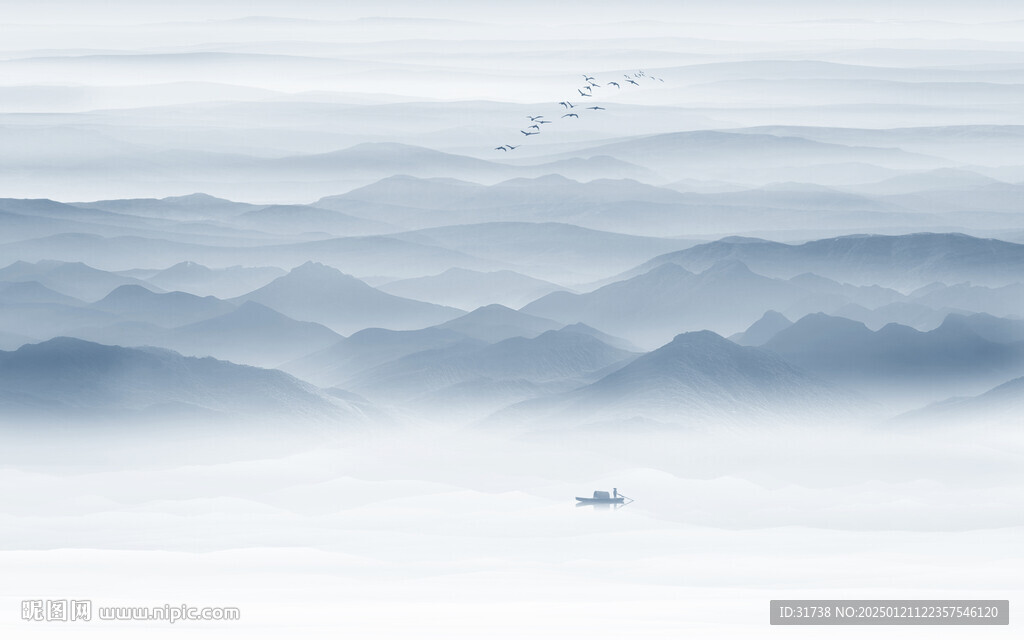 山水风光背景画