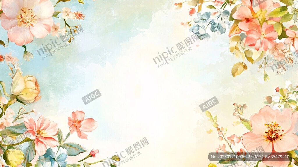 浪漫花卉背景婚庆花卉