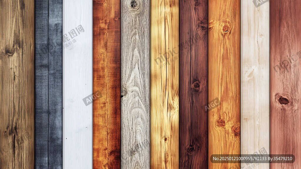 多种颜色木板木材