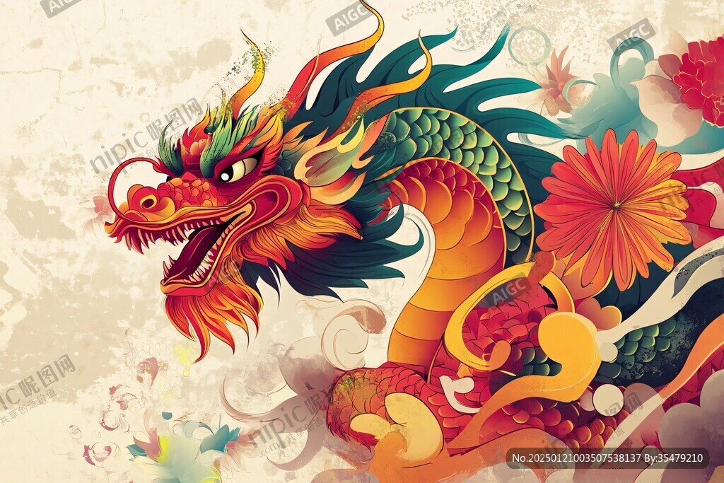 龙年包装插画