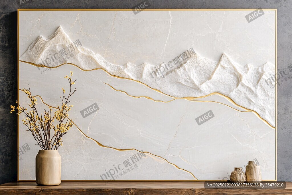 岩板山水画