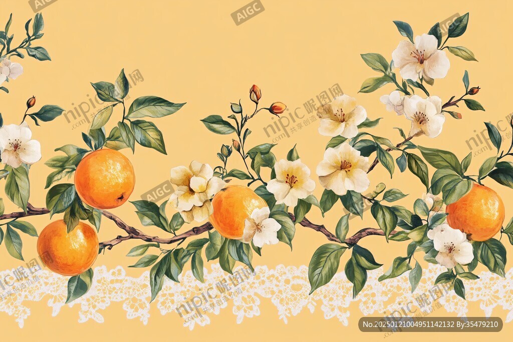 砂糖橘插画设计