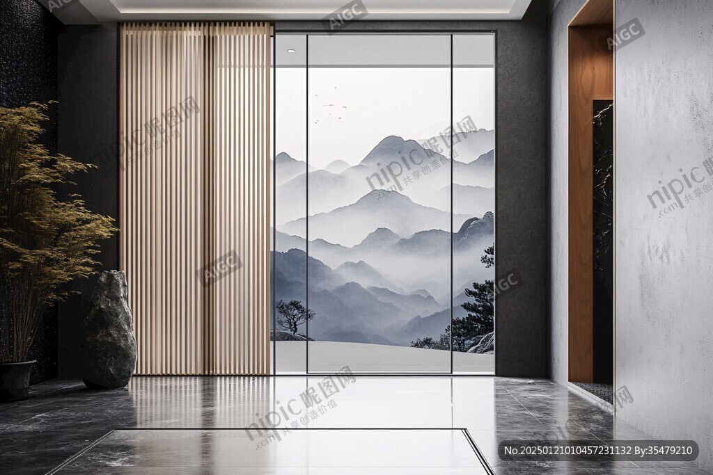 新中式山水门窗