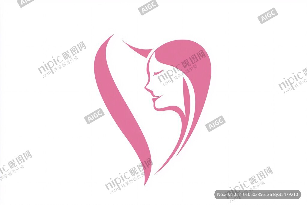 女人侧脸logo