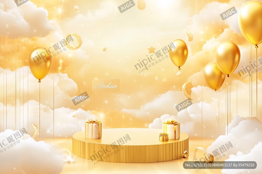 爱马仕色生日主题背景
