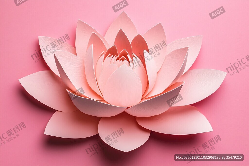荷花3d花