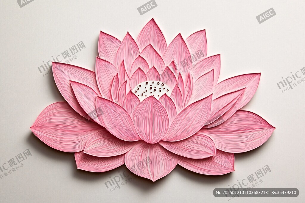 莲花剪纸