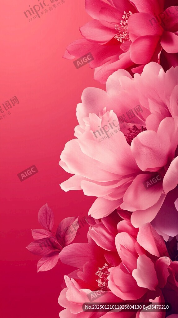 3d牡丹花卉