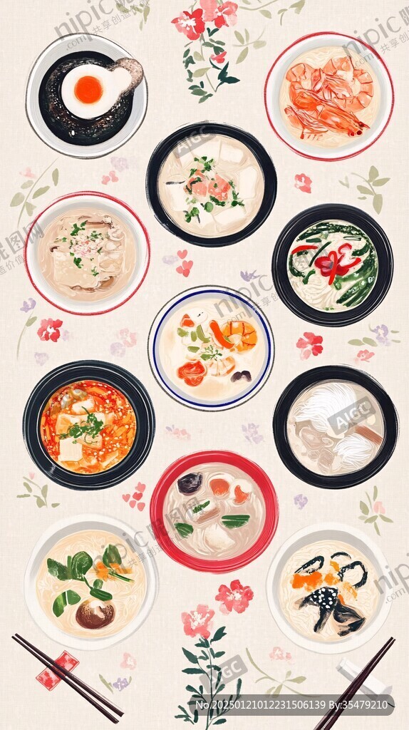 日料美食插画