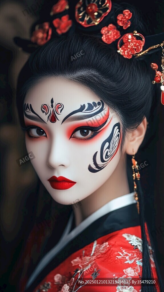 半面妆人物
