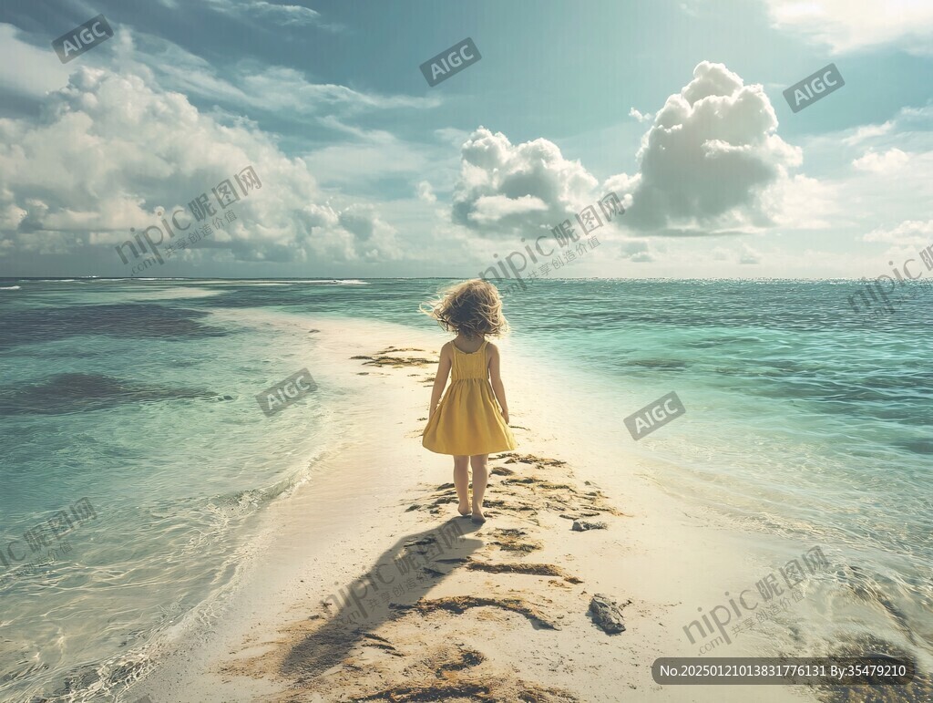 看海的小女孩