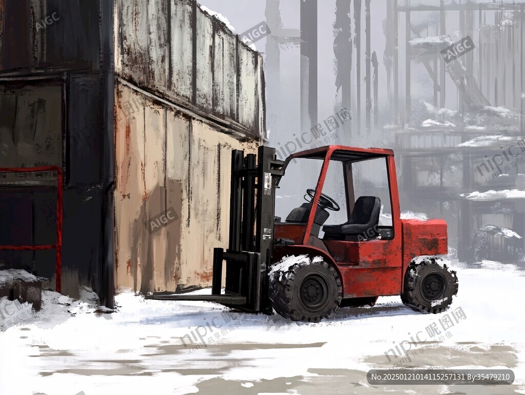 铲车插画