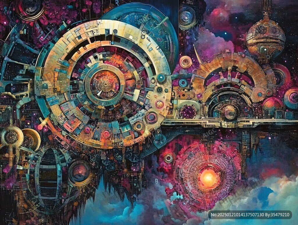 科幻油画油彩