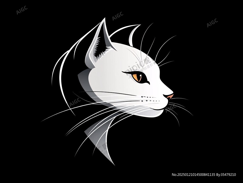 猫logot恤图案