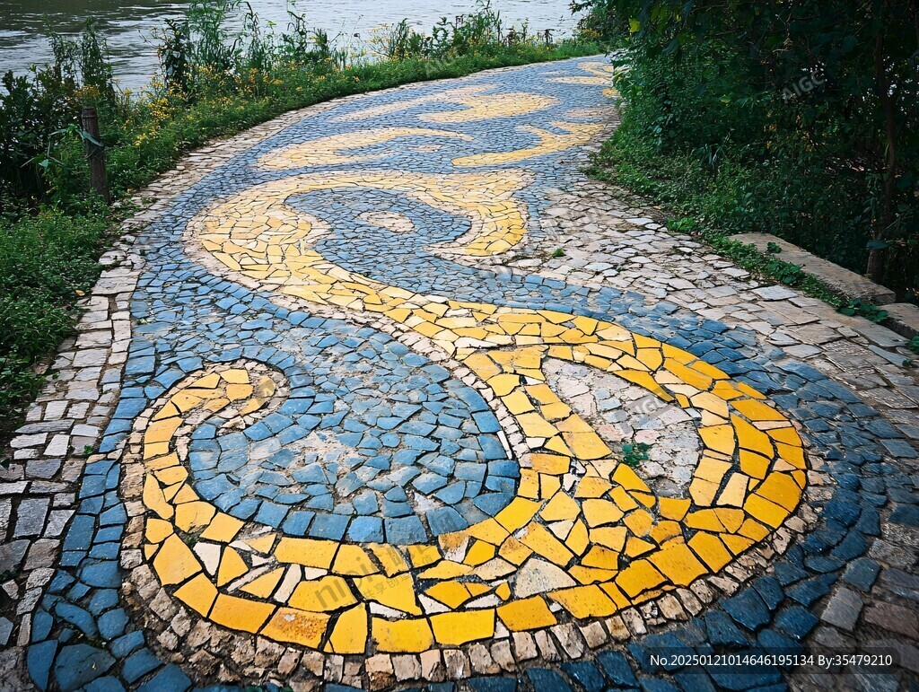 彩砖步道