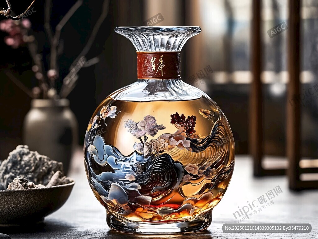 古法琉璃酒瓶