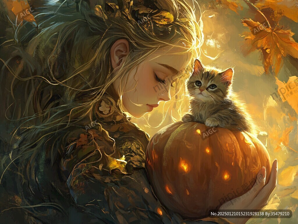 猫女巫插画