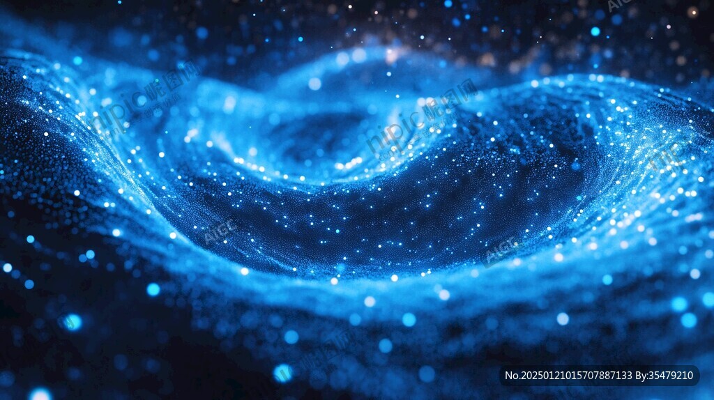 科幻感蓝色流动感背景