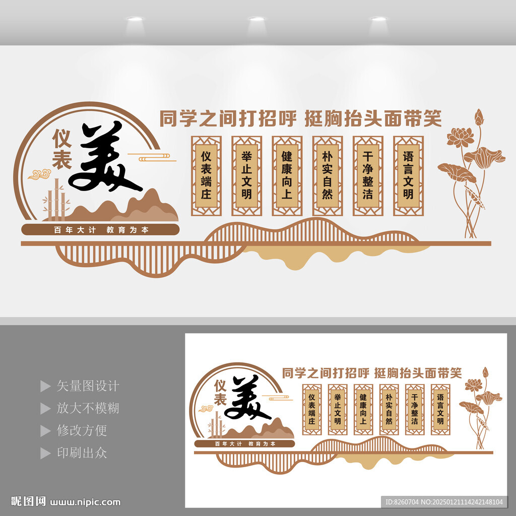 学生仪表美文化墙
