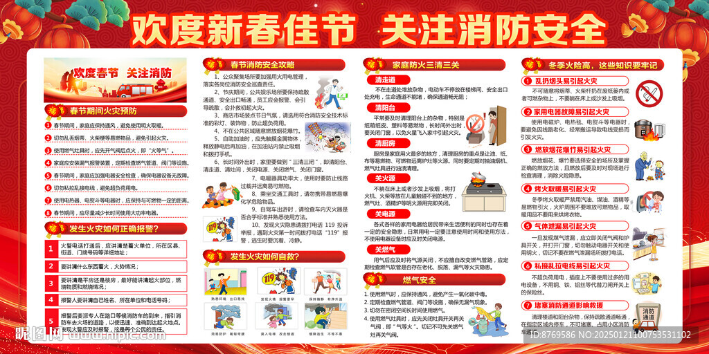 2025年春节安全宣传栏