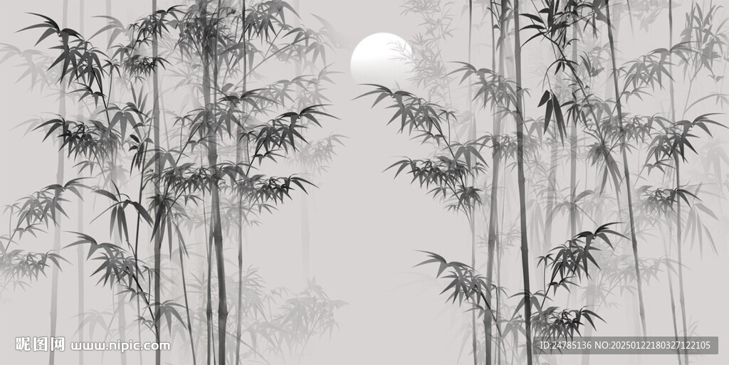 水墨竹子