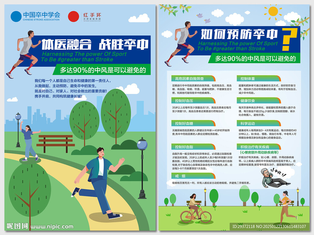 体医融合战胜卒中宣传单