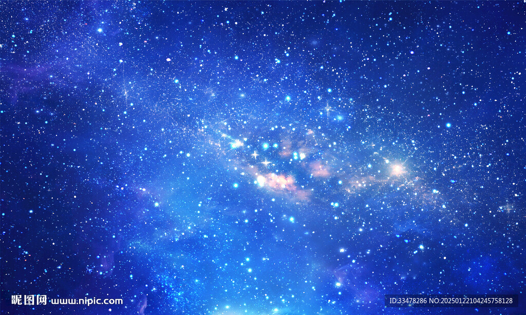 蓝色星空背景图