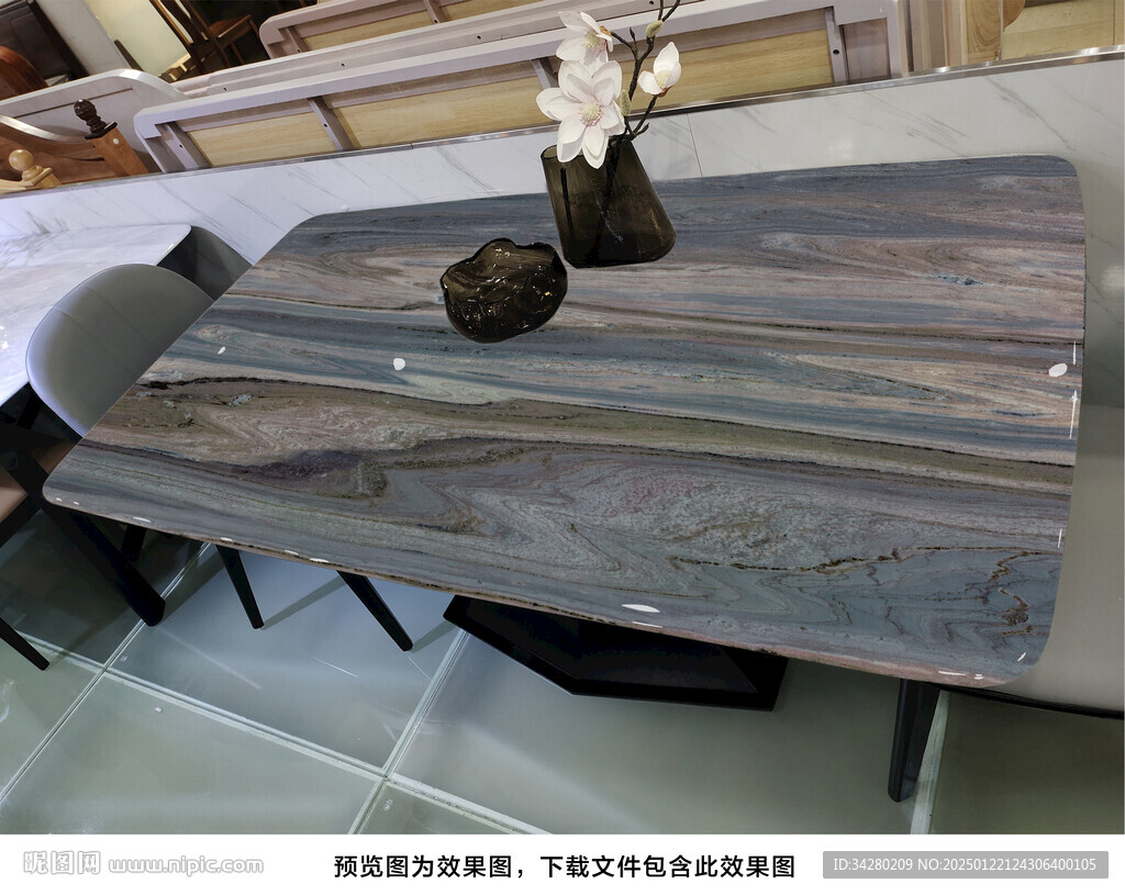 岩板餐桌奢石超晶石大理石源文件
