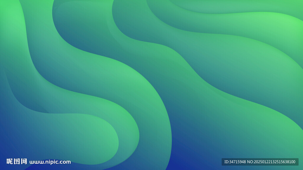 绿色渐变波浪矢量背景