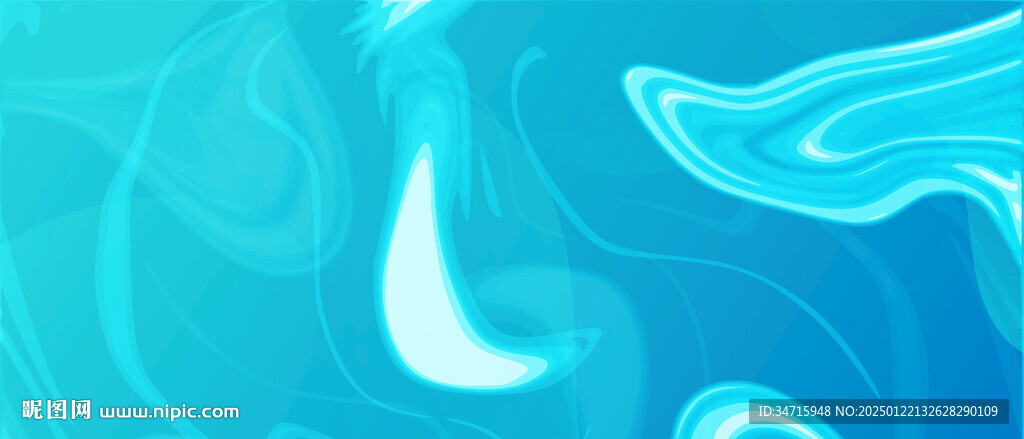 蓝色渐变抽象曲线矢量背景
