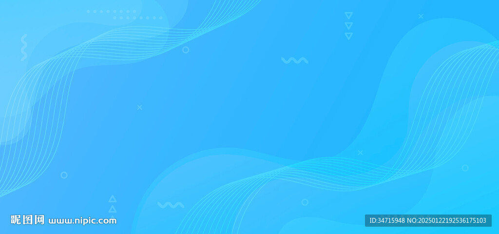 蓝色渐变抽象波浪矢量背景
