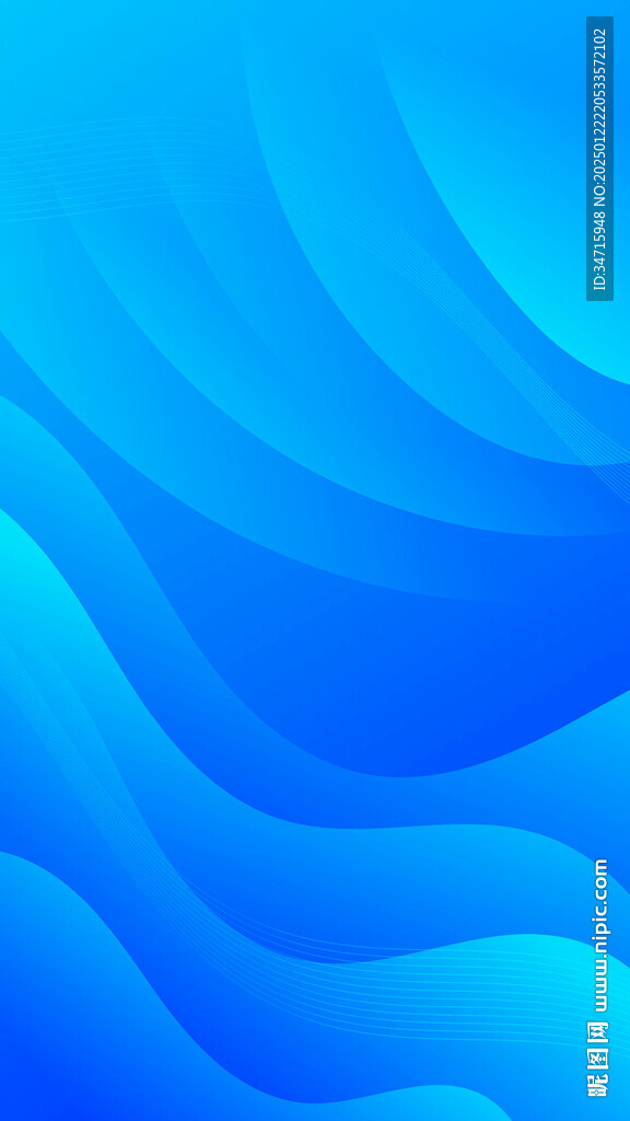 蓝色渐变抽象波浪矢量背景