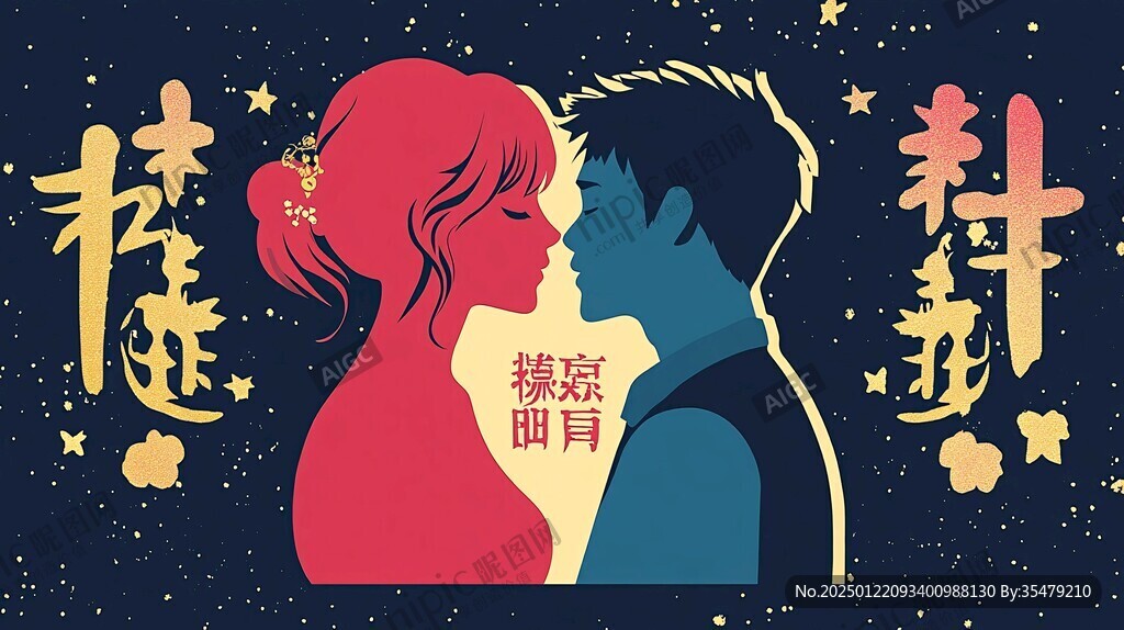 情侣原创插画设计包装