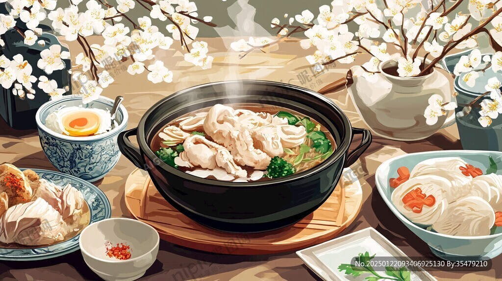 云吞面插画