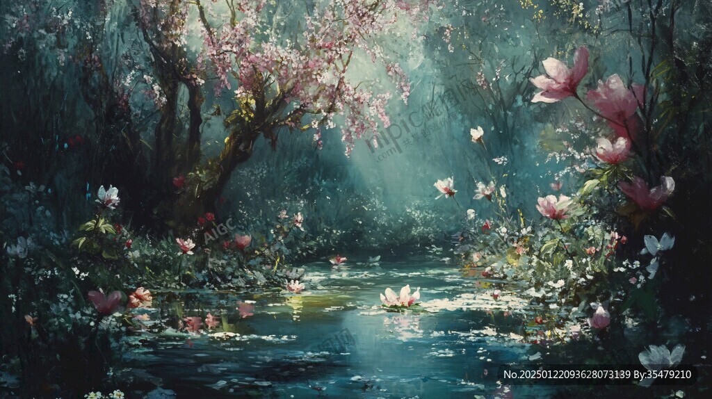 唯美梦幻梅花林