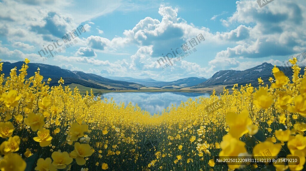 高清油菜花全景