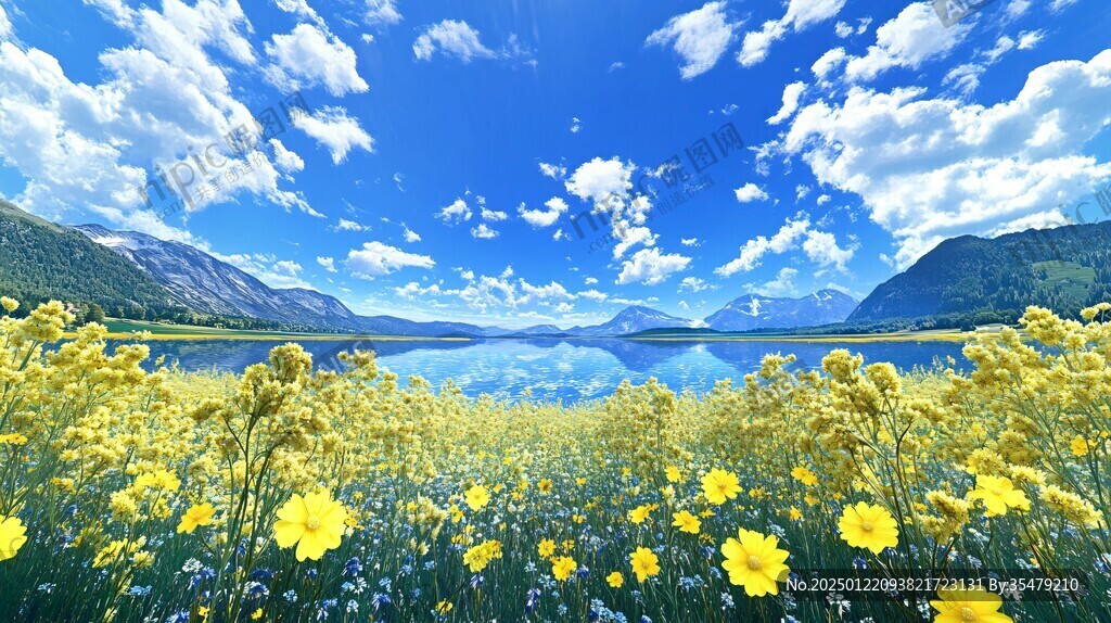 高清油菜花全景