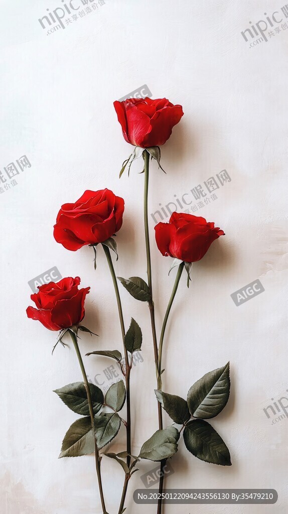 花朵鲜花红色玫瑰花